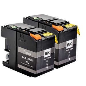 Kompatible Tintenpatronen Brother LC129BK – Schwarz, ultrahohe Kapazität, 2er-Pack