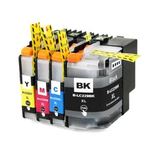 Kompatible Tintenpatronen Brother LC229 & LC225 – superhohe Kapazität, 4er-Pack