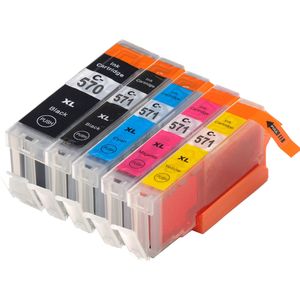 Kompatible Tintenpatronen Canon PGI-570XL & CLI-571XL – hohe Kapazität, 5er-Pack