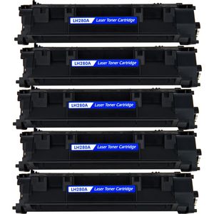 Kompatible Tonerkartuschen HP 80A – Schwarz, 5er-Pack (CF280A)