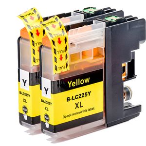 Kompatible Tintenpatronen Brother LC225Y – Gelb, superhohe Kapazität, 2er-Pack
