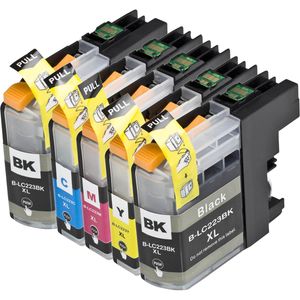 Kompatible Tintenpatronen Brother LC223 – hohe Kapazität, 5er-Pack (LC221)