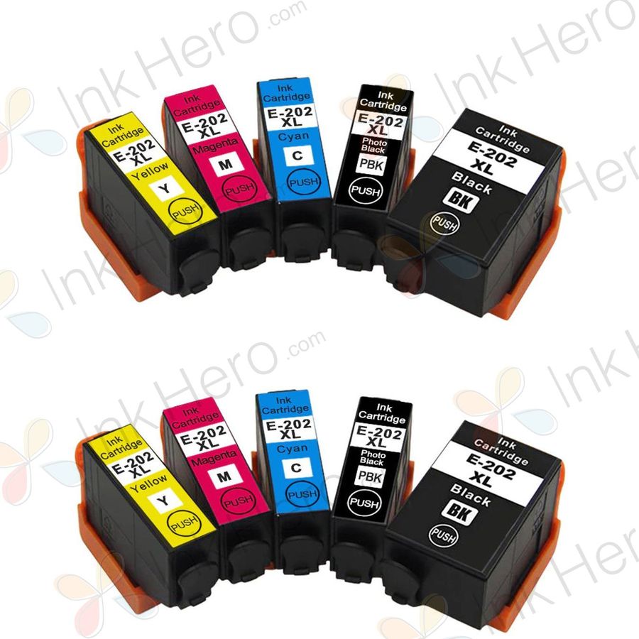 10 stück Epson 202 XL tintenpatronen (Ink Hero)
