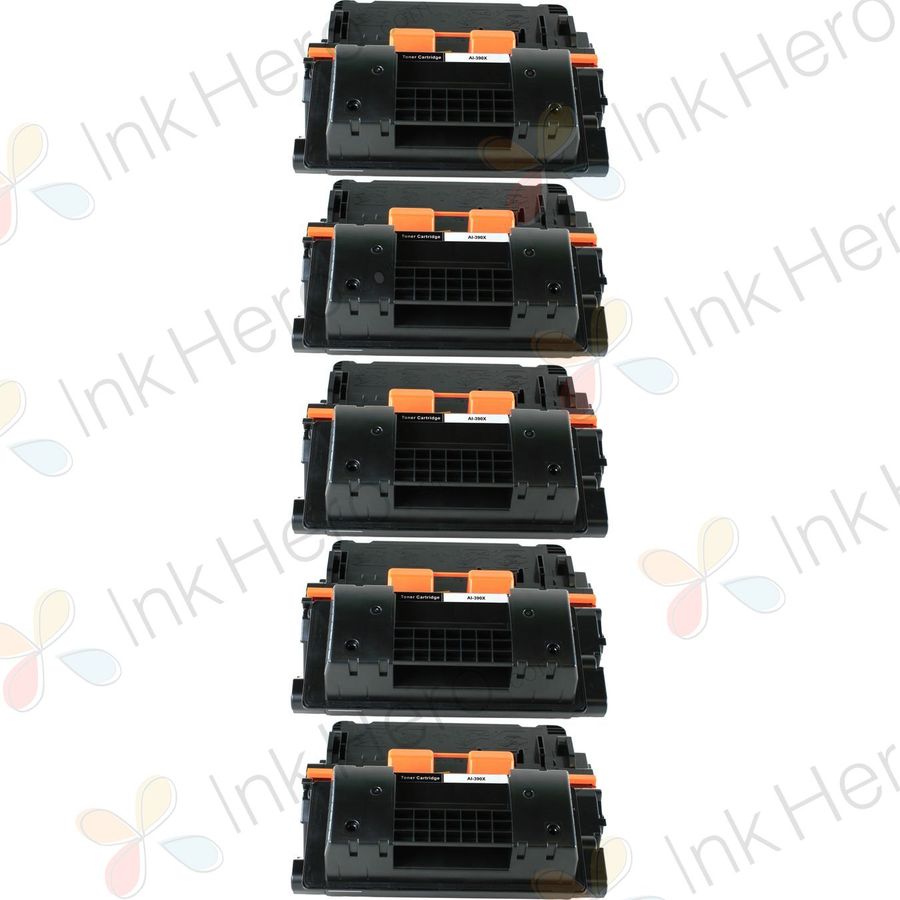 5 stück HP 90X (CE390X) schwarz XL toner (Ink Hero)