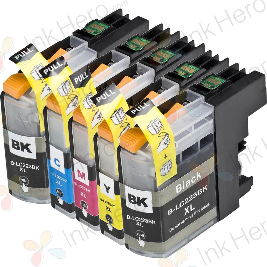 5 stück Brother LC223 (LC221) XL tintenpatronen (Ink Hero)